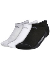 adidas Women's 3-Pk. Superlite 3-Stripe No-Show Socks - Black/white/cool Light Heather