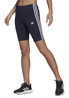 adidas Women's 3-Stripe Bike Shorts - Legend Ink/white