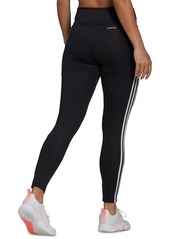 adidas Women's 3-Stripe High-Waist Full Length Training Leggings - Black/White