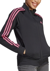 adidas Women's 3-Stripe Tricot Track Jacket, Xs-4X - Black