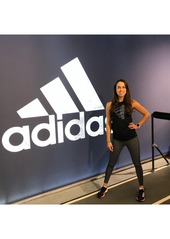 adidas Women's 3-Stripe Workout 7/8 Length Leggings - Dark Gray