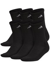 Adidas Women's 6-Pk. Athletic Cushioned Crew Socks - Black/aluminum