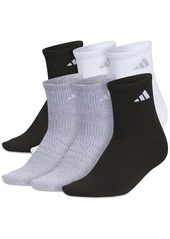 adidas Women's 6-Pk. Superlite 3.0 Quarter Socks - Black/White