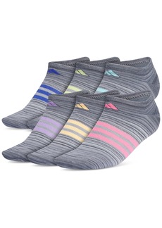 adidas Women's 6-Pk. Superlite Ombre 2.0 No Show Socks - Medium Grey