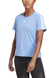 adidas Women's Aeroready Train Essentials 3-Stripes T-shirt - Blue Fusion