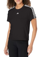 adidas Women's Plus Size AEROREADY Training Essentials Regular 3-Stripes T-Shirt