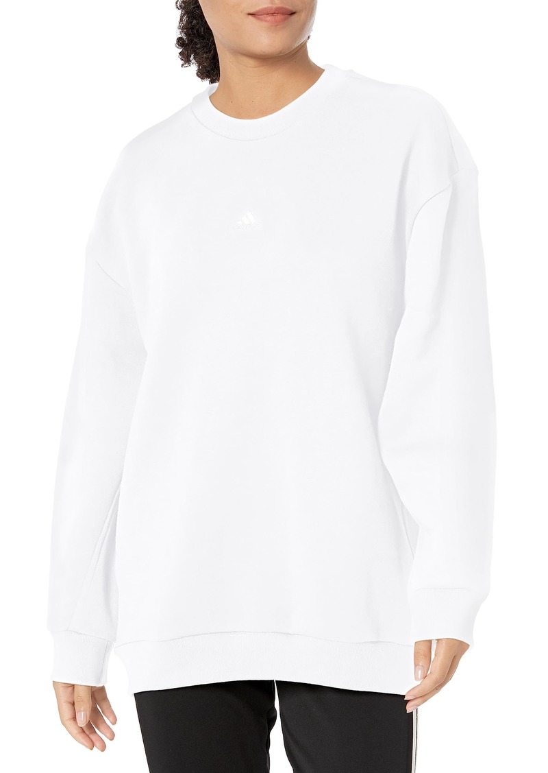 adidas Women's All SZN Fleece Oversized Crew Sweatshirt