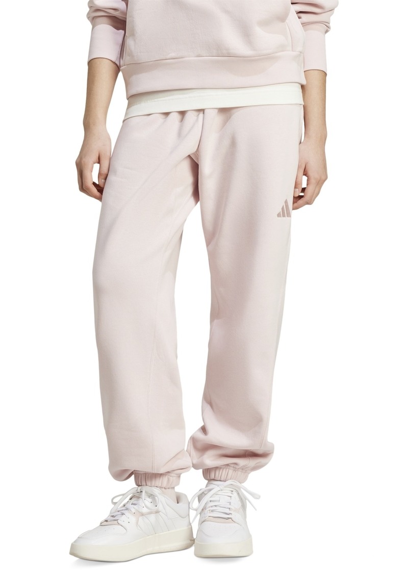 adidas Women's All Szn Relaxed-Fit Fleece Sweatpants - Sandy Pink