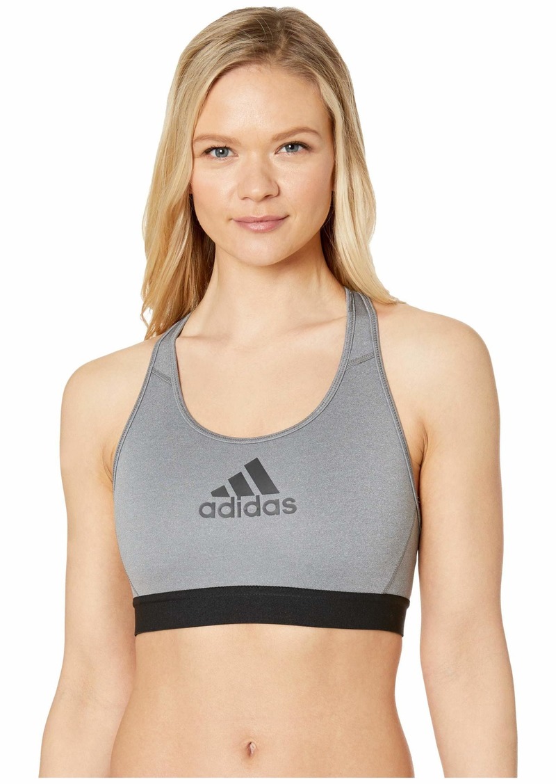 adidas Women's Don't Rest Alphaskin AEROREADY Training Pilates Yoga Medium Support Workout Bra Dark Gray Heather