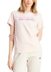 adidas Women's Doodle Cotton T-Shirt - Sandy Pink