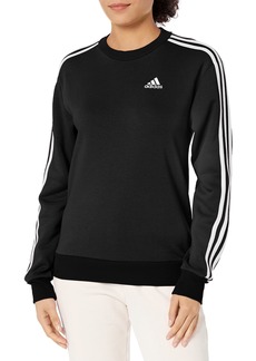 adidas Women's Essentials 3-Stripes Fleece Sweatshirt Black/White