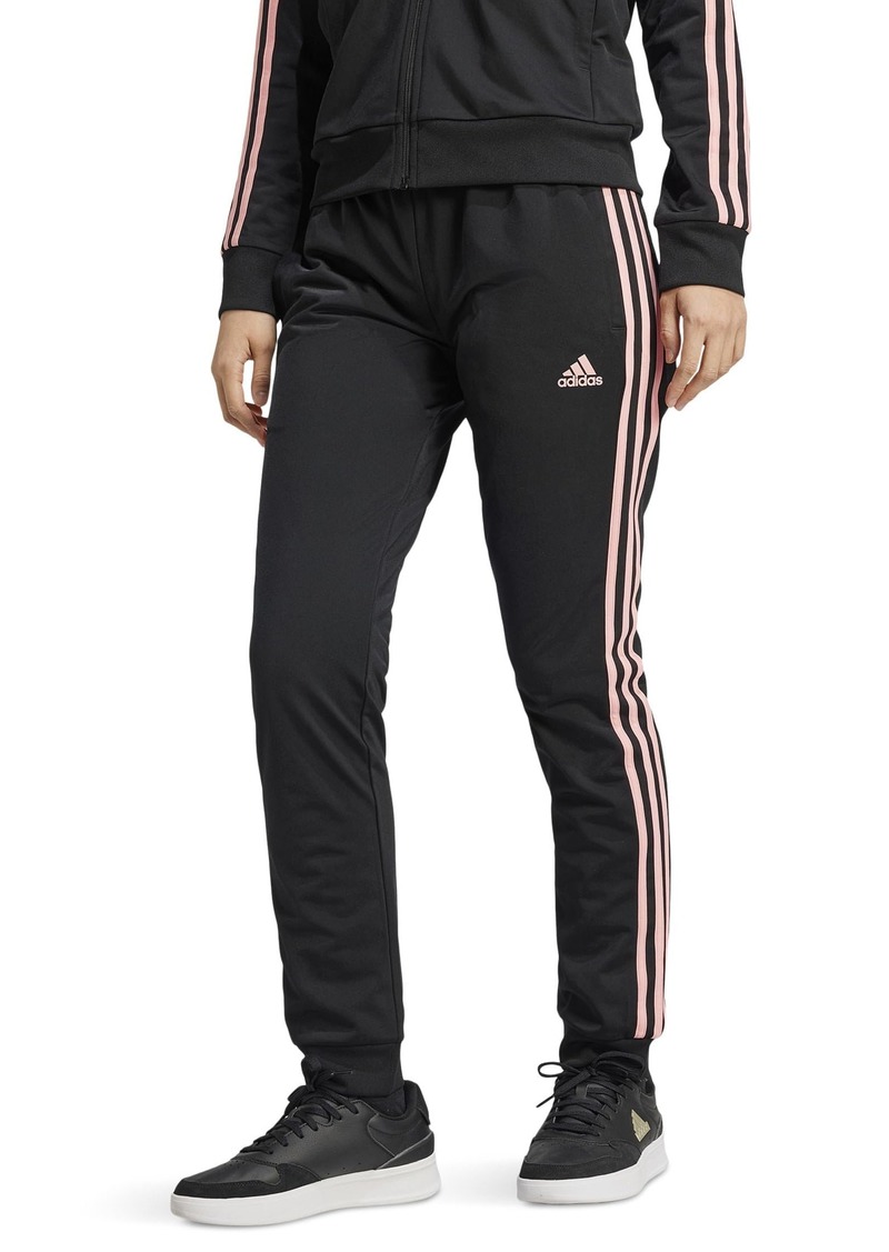 adidas Women's Essentials Warm-Up Slim Tapered 3-Stripes Track Pants