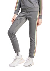 adidas Women's Essentials Warm-Up Slim Tapered 3-Stripes Track Pants, Xs-4X - Grey Four