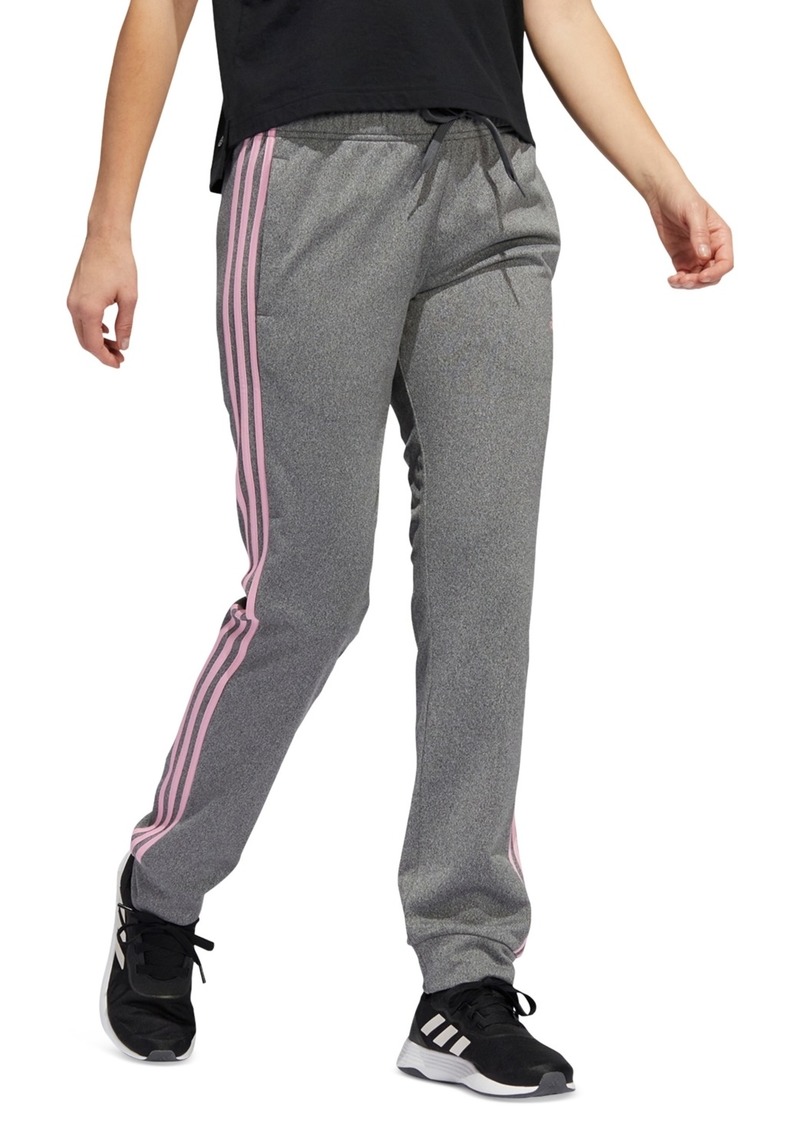 adidas Women's Essentials Warm-Up Slim Tapered 3-Stripes Track Pants, Xs-4X - Grey Six Mel