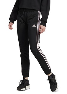 adidas Women's Essentials Warm-Up Slim Tapered 3-Stripes Track Pants, Xs-4X - Black/clear Pink