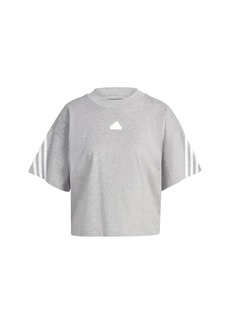 adidas Women's Future Icon Three Stripes T-Shirt  Grey Heather