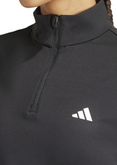 adidas Women's Hyperglam Aeroready Training Quarter-Zip Track Top - Black