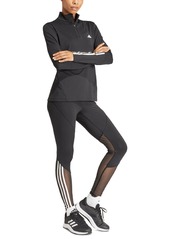 adidas Women's Hyperglam Aeroready Training Quarter-Zip Track Top - Black