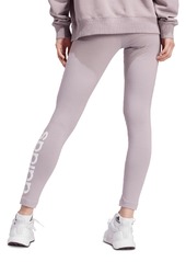 adidas Women's Linear-Logo Full Length Leggings, Xs-4X - Black, Pulse Magenta
