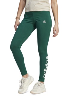 adidas Women's Linear-Logo Full Length Leggings, Xs-4X - Dark Green
