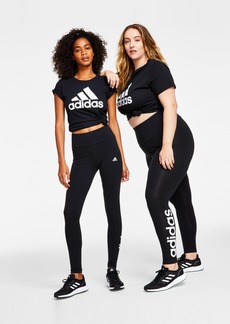 adidas Women's Linear-Logo Full Length Leggings, Xs-4X - Black