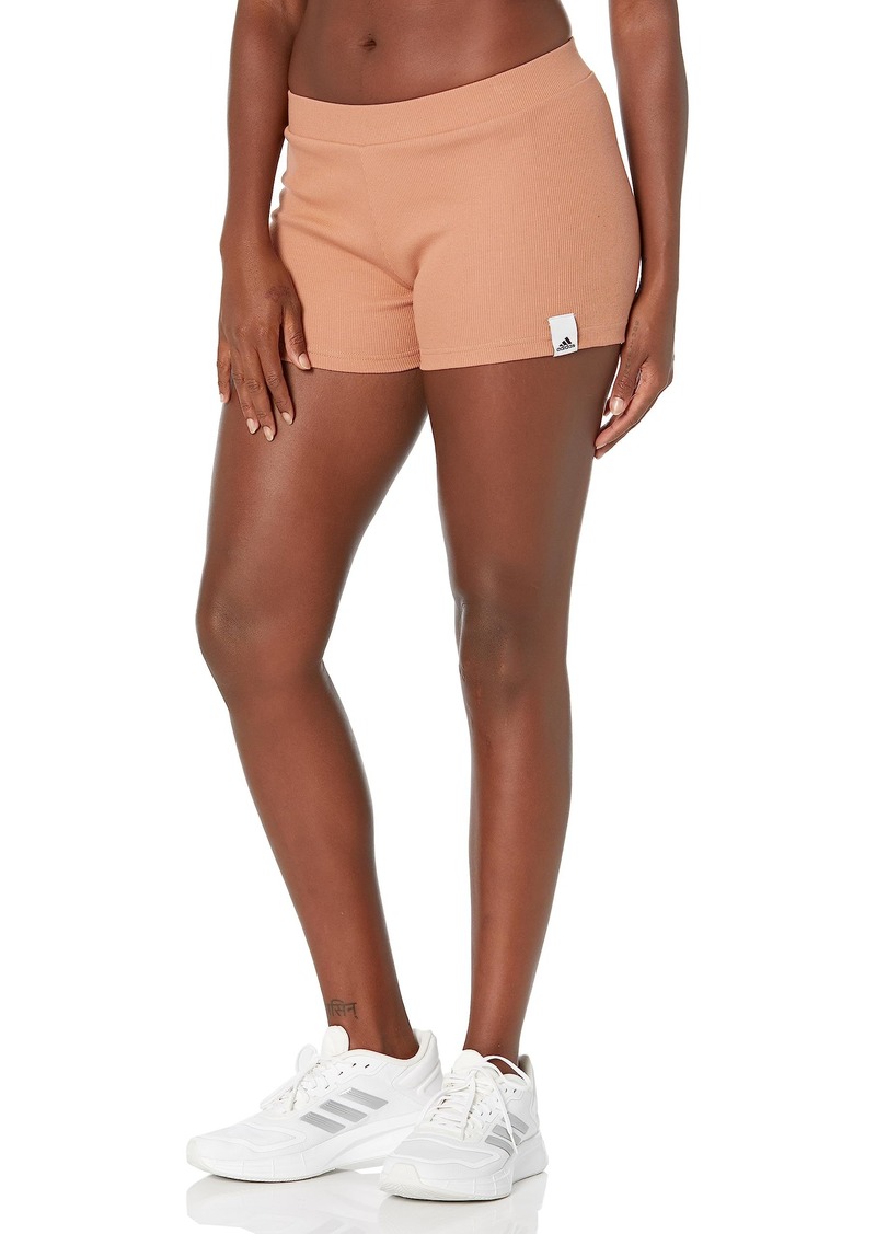 adidas Women's Lounge Ribbed Booty Shorts