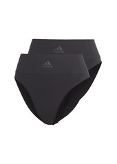 Adidas Women's Seamless Micro Stretch Thong Black-Black XL