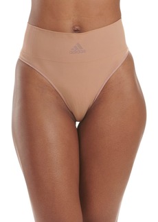 AdidasWomensMicro-stretch Seamless Thong Panties SinglesToasted Almond