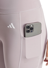adidas Women's Optime Moisture-Wicking 3-Stripe 7/8 Leggings - Preloved Fig