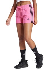 adidas Women's Pacer 3-Stripes Knit Shorts - Pulse Magenta