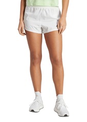 adidas Women's Pacer Training 3-Stripes Woven High-Rise Shorts - Preloved Fig/white