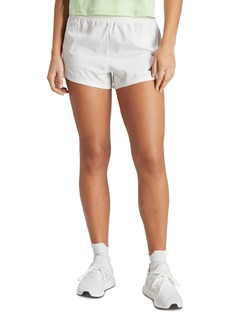 adidas Women's Pacer Training 3-Stripes Woven High-Rise Shorts - White/white