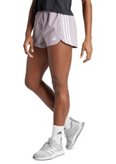 adidas Women's Pacer Training 3-Stripes Woven High-Rise Shorts - White/white