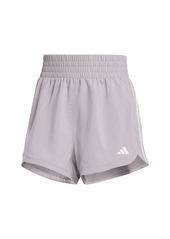 adidas Women's Pacer Training 3 Stripes Woven High Rise Shorts
