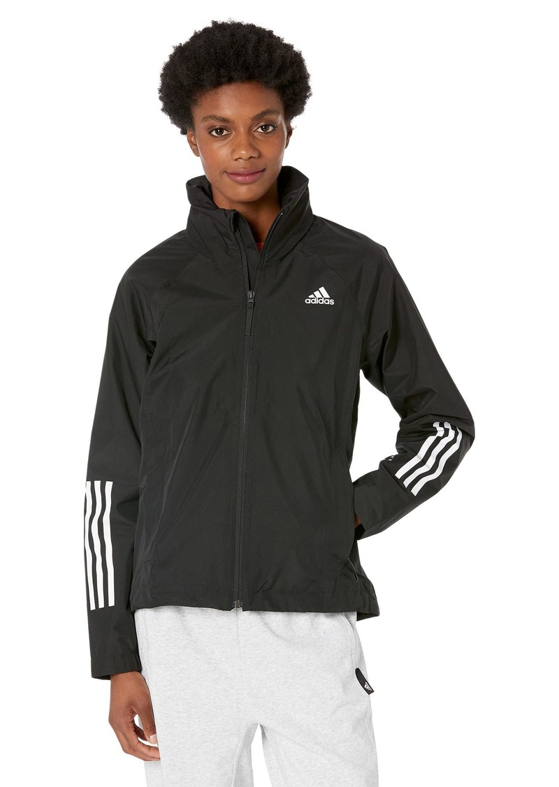 adidas Women's Plus Size BSC 3-Stripes Rain.rdy Jacket