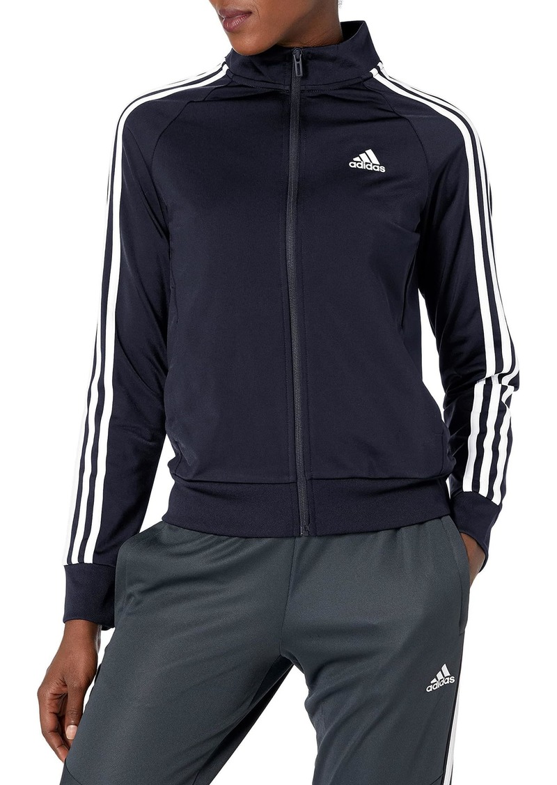 Adidas Women's Plus Size Essentials Warm-Up Slim 3-Stripes Track Top