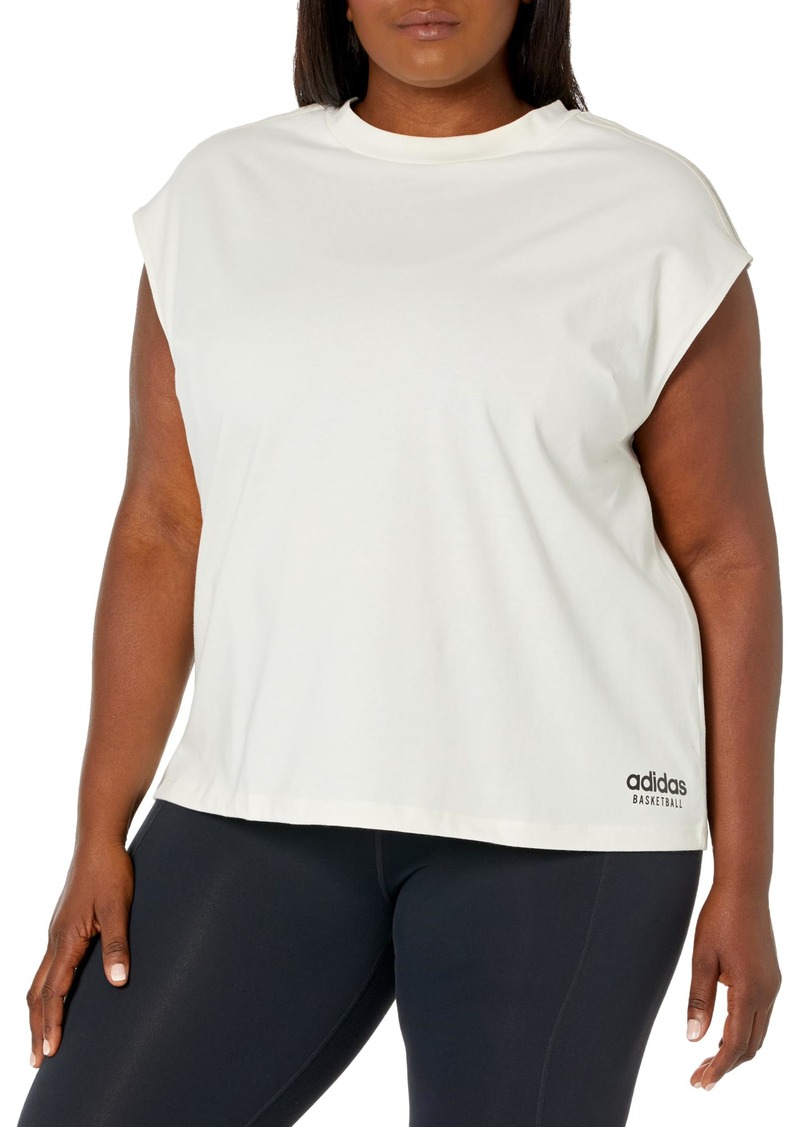 adidas Women's Plus Size Select Sleeveless Top Off White