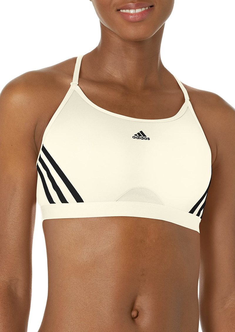 adidas Women's Plus Size Training Light Support 3 Stripe Bra