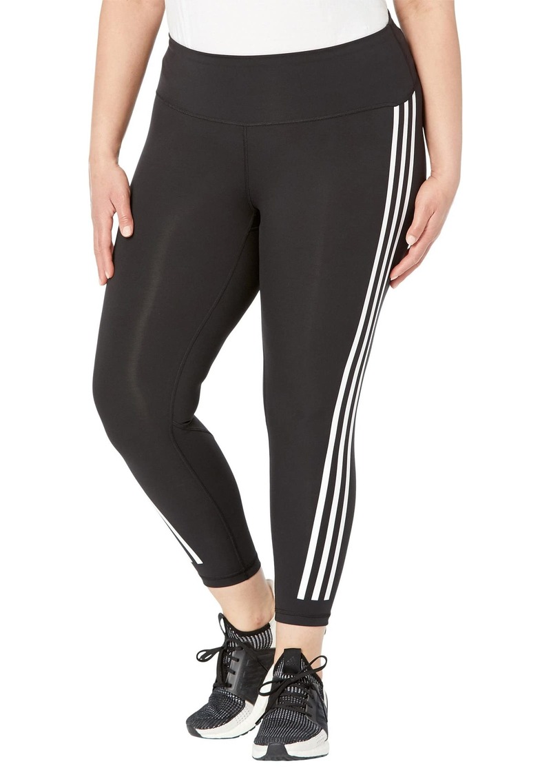 adidas Women's Plus Size Versatility Training Icon 3-Stripes 7/8 Tights