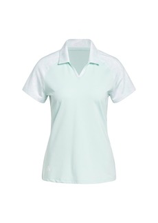 adidas Womens Printed Polo Shirt semi Flash Aqua