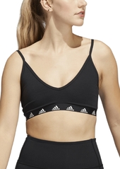 adidas Women's Purebare Light-Support Scoop Neck Sports Bra - Black