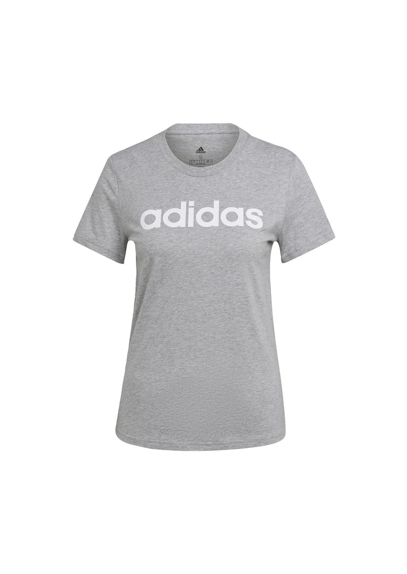 adidas Women's Standard Loungewear Essentials Slim Logo Tee