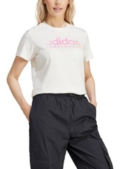 adidas Women's The Soft Side Linear Logo T-Shirt - Crystal Jade