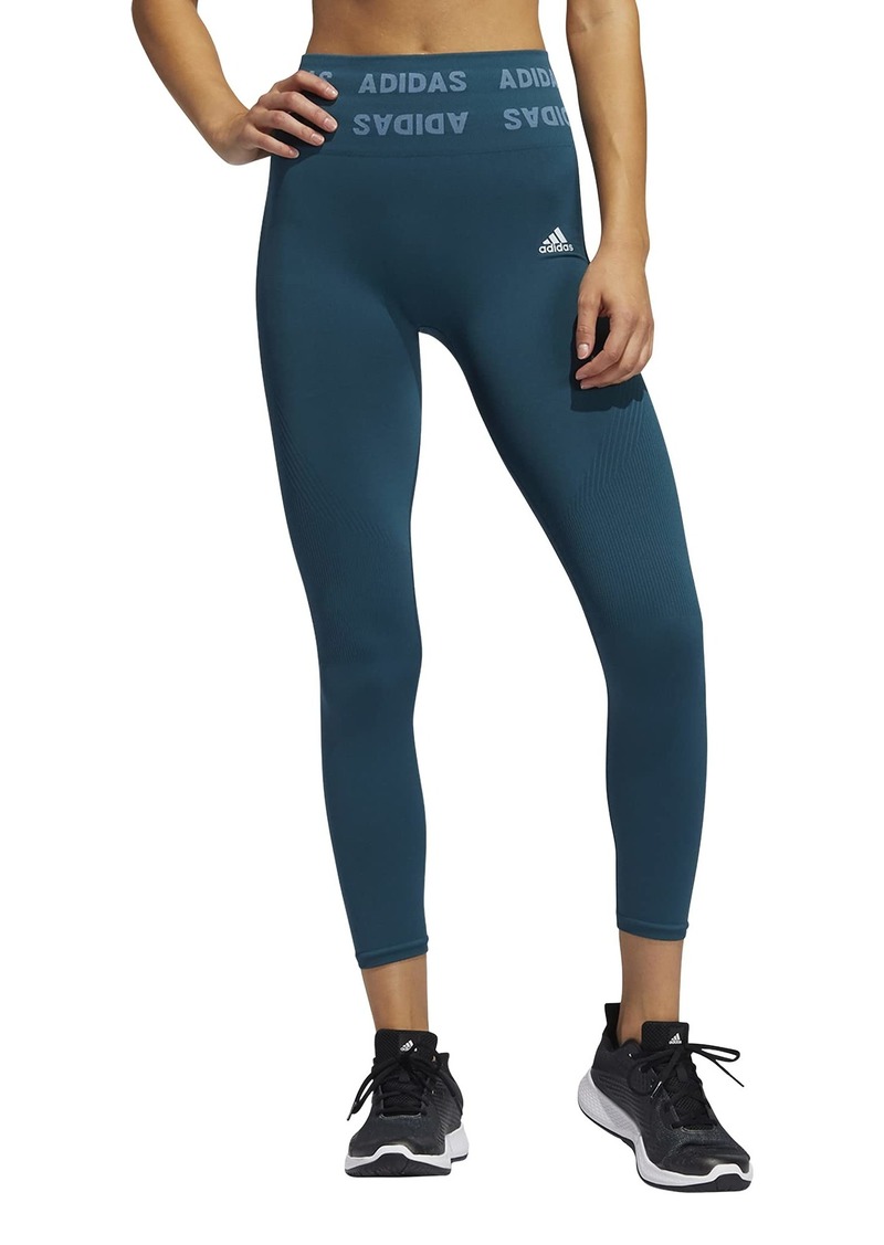 adidas Women's Training Branded Aeroknit 7/8 High Rise Tight