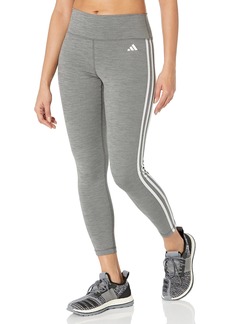 adidas Women's Size Training Essentials 3-Stripes High Waisted 7/8 Tights  Small/Tall