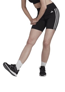 adidas Women's Training Essentials 3-Stripes High-Waisted Short Leggings - Black