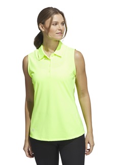 adidas Womens Ultimate365 Solid Sleeveless Polo Shirt