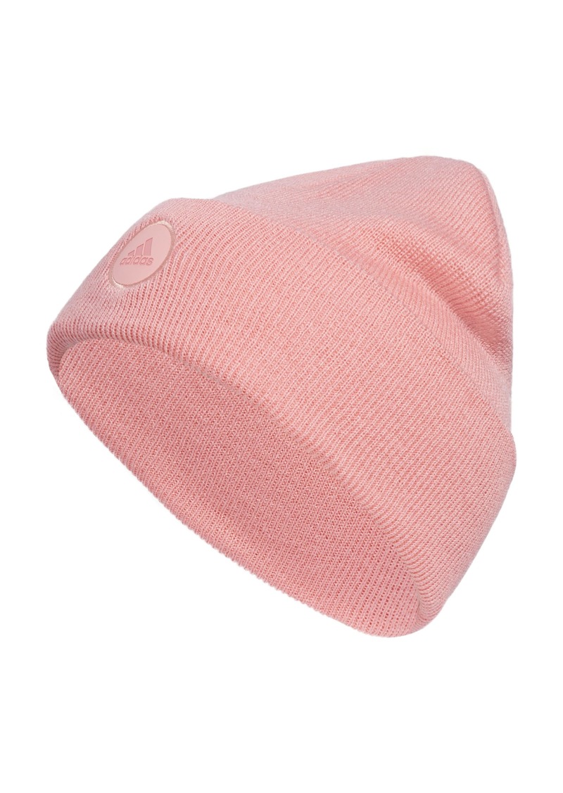 adidas Women's Wide Cuff Tall Fit Beanie Cuffed Slouchy Acrylic Knit Cap/hat for Winter