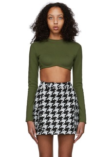 adidas x IVY PARK Green Jersey Cropped Long Sleeve T-Shirt