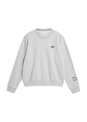 Adidas x Wales Bonner - Cotton-Blend Sweatshirt - Grey - L - Moda Operandi